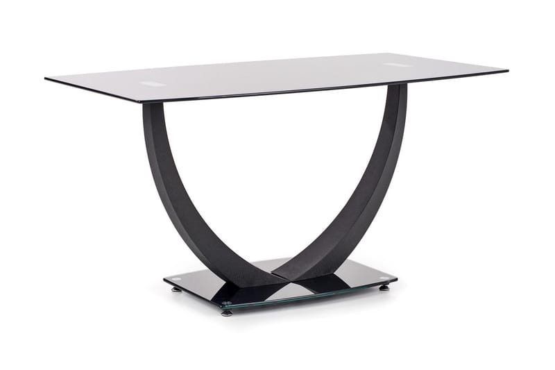 Spisebord Salmone 140 cm Glass - Svart - Spisebord & kjøkkenbord
