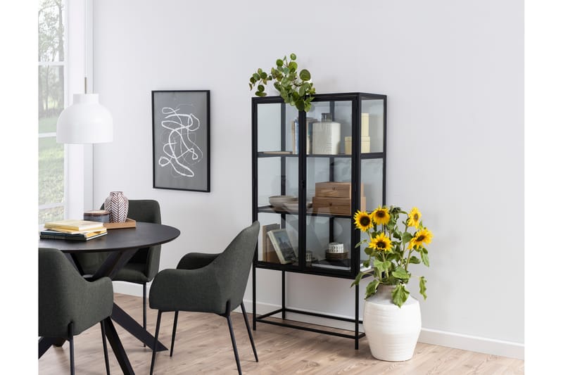 Spisebord Sanae 105 cm Rund - Sort - Møbler - Bord - Spisebord & kjøkkenbord