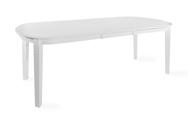 Spisebord Sandhamn Forlengningsbart 160 cm Ovalt - Hvit - Spisebord & kjøkkenbord