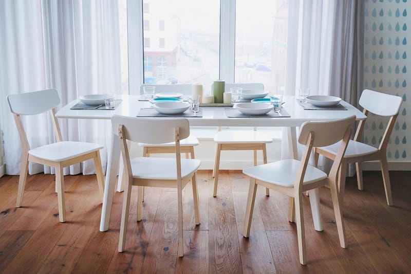 Spisebord Sanford 195 cm - Hvit - Spisebord & kjøkkenbord