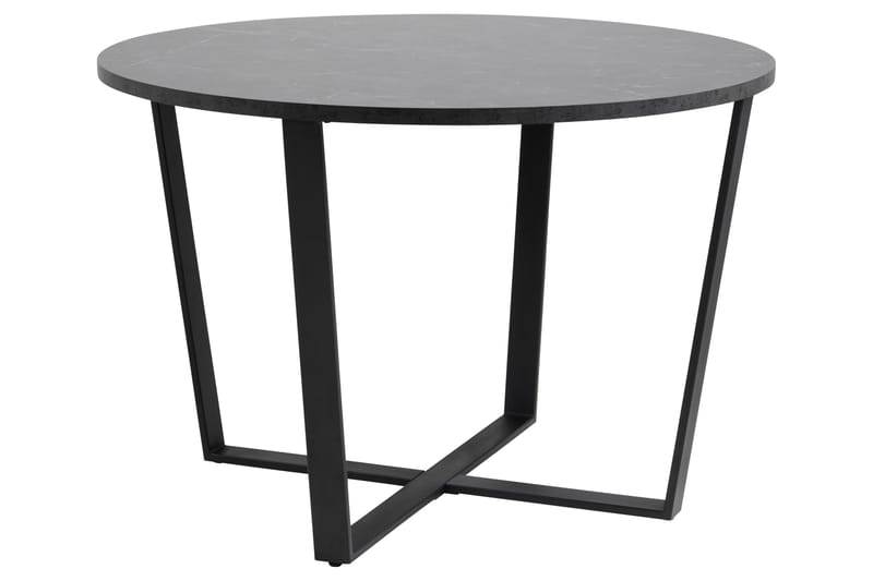 Spisebord Sansi 110 cm Rund - Sort - Spisebord & kjøkkenbord
