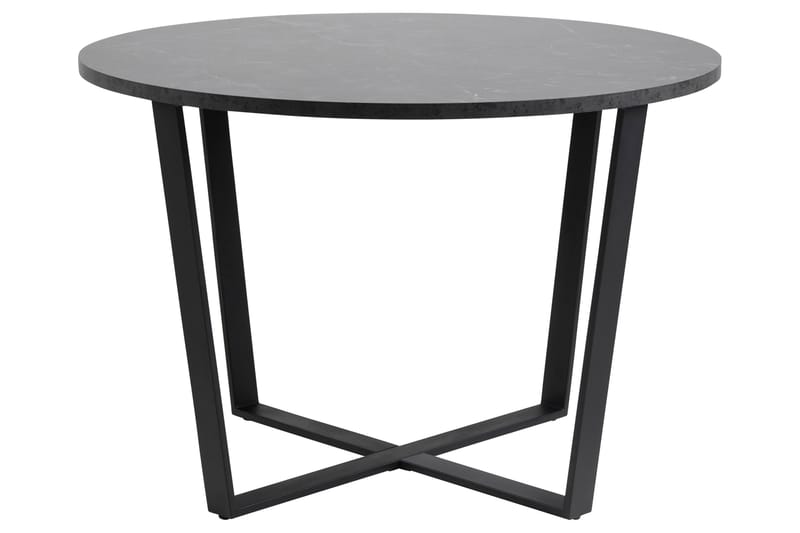 Spisebord Sansi 110 cm Rund - Sort - Møbler - Bord - Spisebord & kjøkkenbord