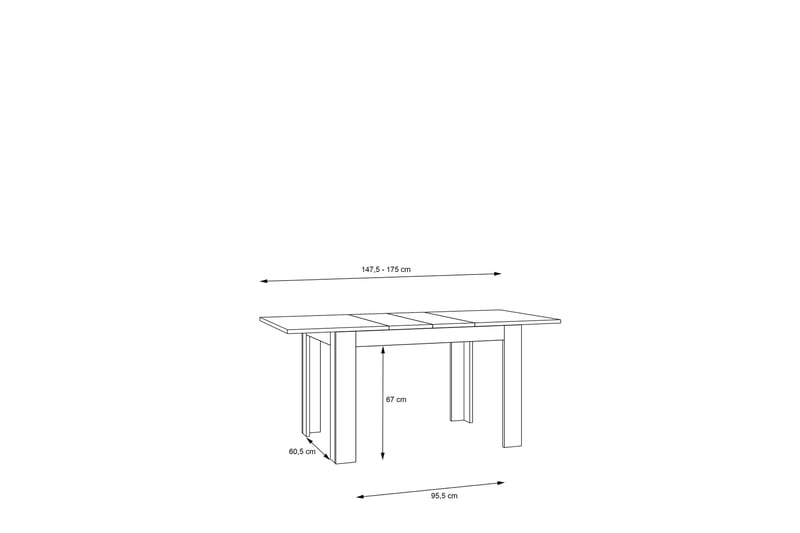 Spisebord Satniysa Forlengningsbart 120 cm - Brun - Spisebord & kjøkkenbord