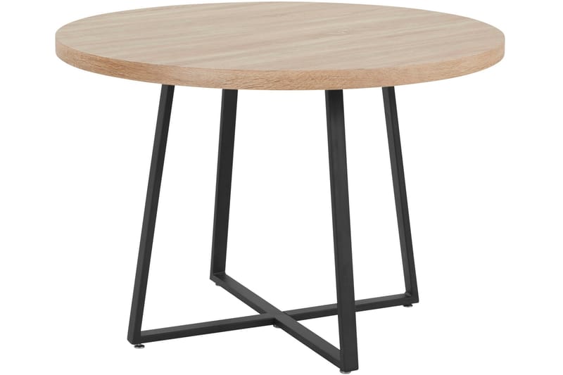 Spisebord Sella Rundt 110 cm - Natur/Svart - Spisebord & kjøkkenbord