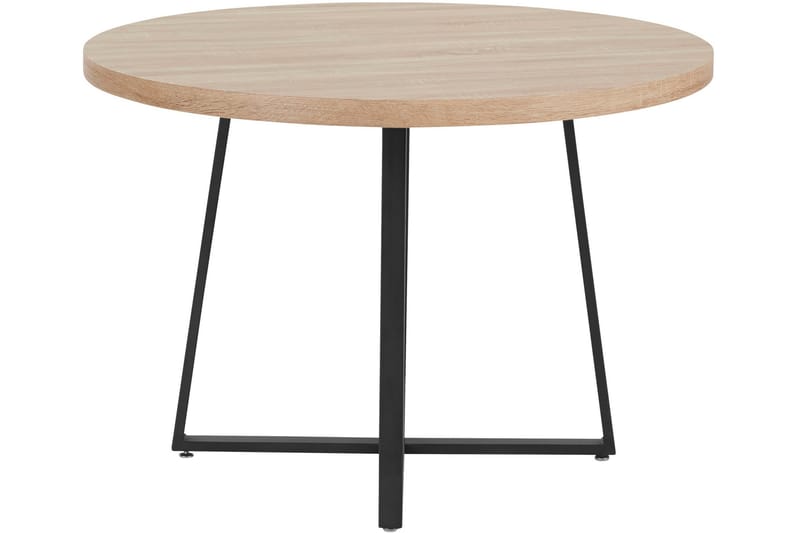 Spisebord Sella Rundt 110 cm - Natur/Svart - Spisebord & kjøkkenbord