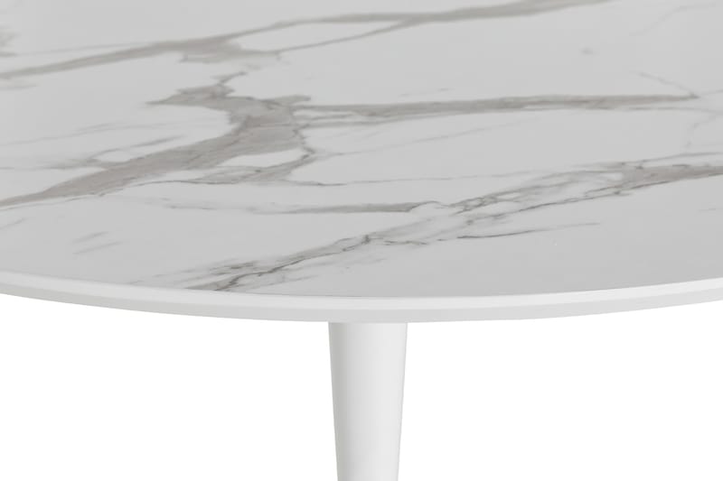 Spisebord Severo 100 cm Rundt - Grå - Marmorbord - Spisebord & kjøkkenbord
