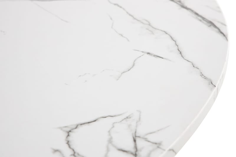 Spisebord Severo 100 cm Rundt - Hvit Marmor|Svart - Marmorbord - Spisebord & kjøkkenbord