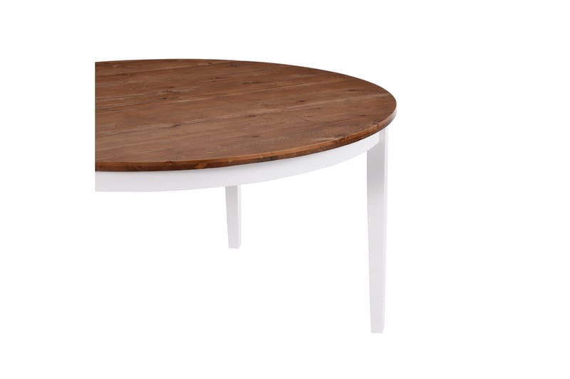 Spisebord Shikamaru 150 cm Rundt - Brun/Hvit - Spisebord & kjøkkenbord