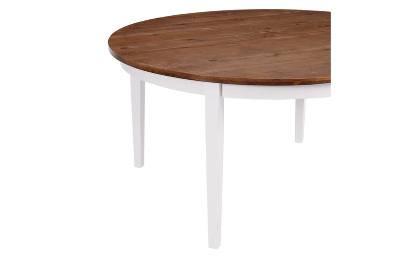 Spisebord Shikamaru 150 cm Rundt - Brun/Hvit - Spisebord & kjøkkenbord