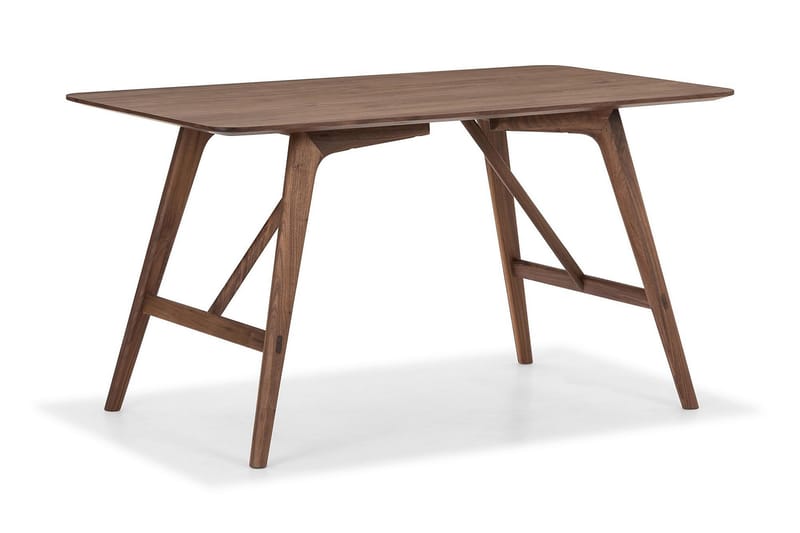 Spisebord Skagana 140 cm Massiv Valnøtt - Brun - Spisebord & kjøkkenbord