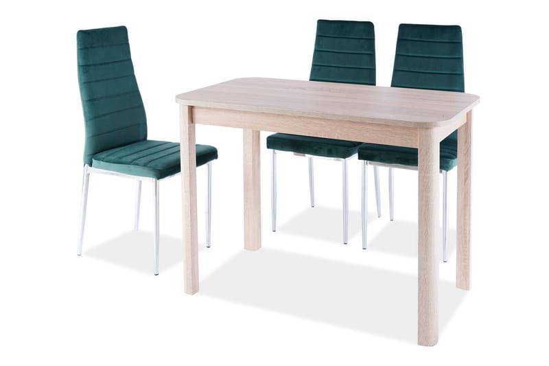 Spisebord Soeur Forlengningsbart 105 cm - Sonomaeik/Hvitpigmentert - Møbler - Bord - Spisebord & kjøkkenbord