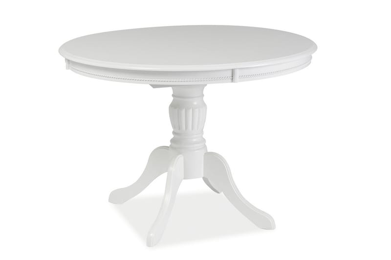 Spisebord Staley Forlengningsbart 106-141 cm Ovalt - Hvit - Spisebord & kjøkkenbord