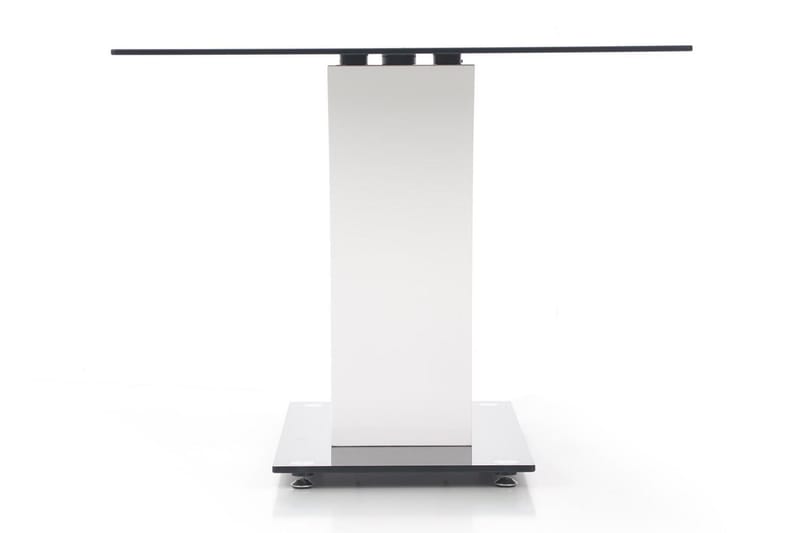 Spisebord Steltzer 160 cm Glass - Svart|Hvit - Spisebord & kjøkkenbord
