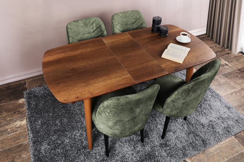Spisebord Sunsi 130x75x130 cm - Brun - Spisebord & kj�økkenbord