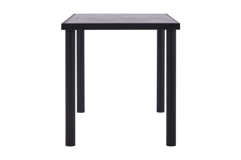 Spisebord svart og betonggrå 140x70x75 cm MDF - Svart - Spisebord & kjøkkenbord