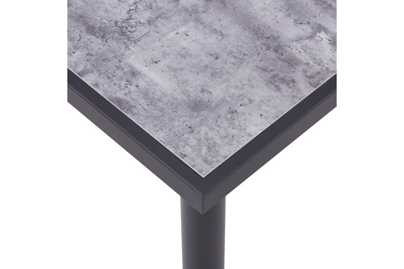 Spisebord svart og betonggrå 140x70x75 cm MDF - Svart - Spisebord & kjøkkenbord