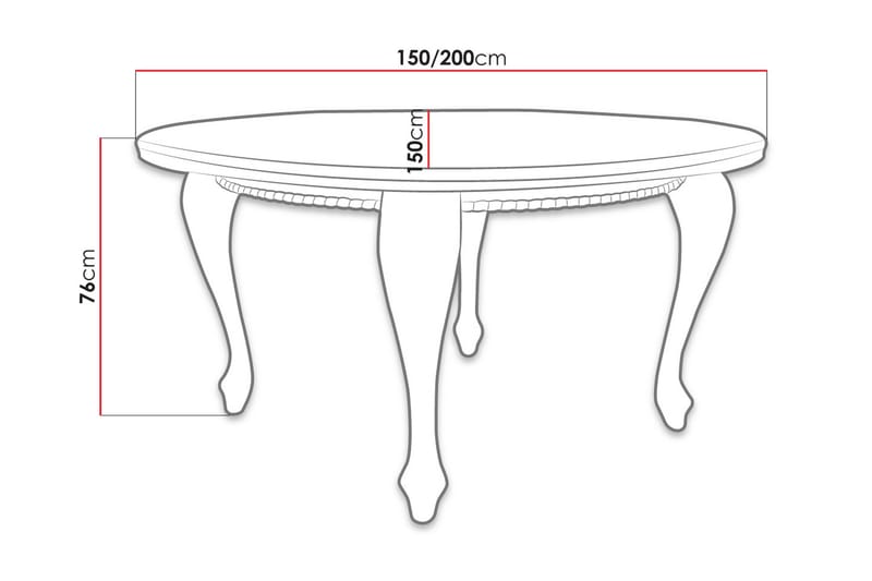 Spisebord Tabell 150x150x76 cm - Tre / Natur - Spisebord & kjøkkenbord
