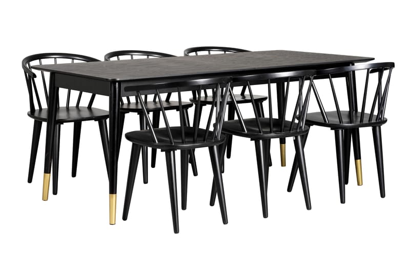 Spisebord Treas 180 cm 180 cm - Svart - Spisebord & kjøkkenbord