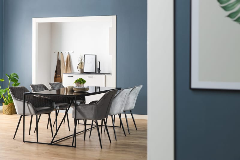 Spisebord Treni 180 cm - Glass/Metall - Møbler - Bord - Spisebord & kjøkkenbord