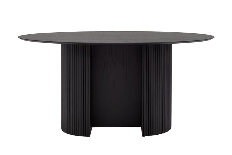 Spisebord Treyarch Ovalt 160 cm - Svart - Spisebord & kjøkkenbord