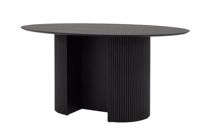 Spisebord Treyarch Ovalt 160 cm - Svart - Spisebord & kjøkkenbord