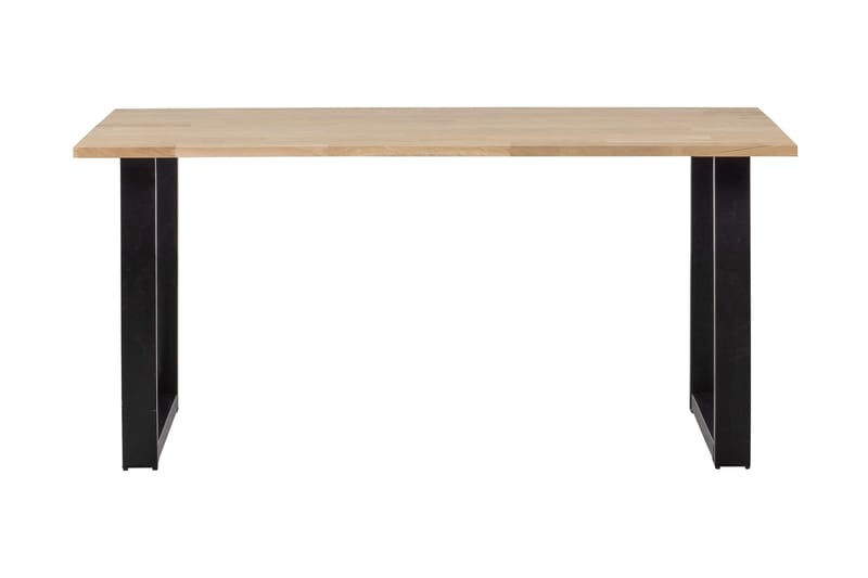 Spisebord Tuor U-Formet Ben 160 cm Ubehandlet - Eik / Svart - Spisebord & kjøkkenbord