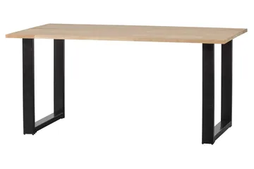 Spisebord Tuor U-Formet Ben 160 cm Ubehandlet - Eik/Svart - Møbler - Bord - Spisebord & kjøkkenbord