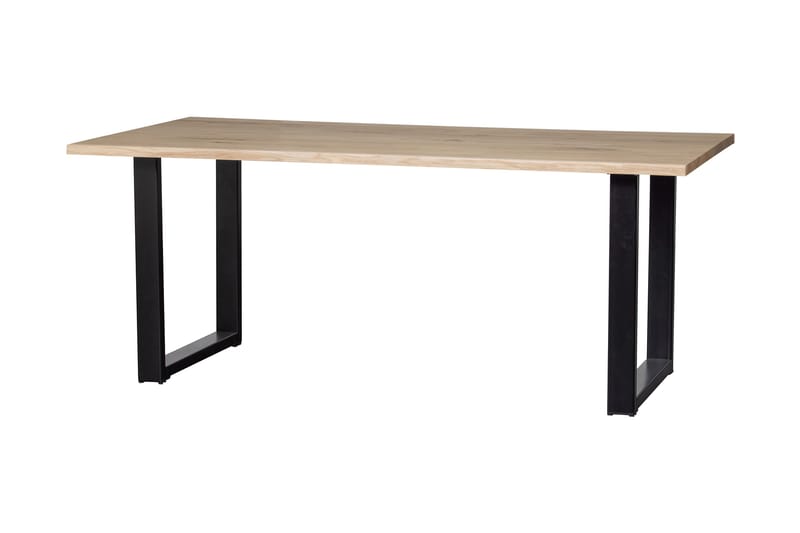 Spisebord Tuor U-Formet Ben 180 cm - Eik / Svart - Spisebord & kjøkkenbord