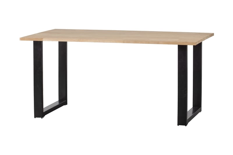 Spisebord Tuor U-Formet Ben 180 cm Ubehandlet - Eik / Svart - Spisebord & kjøkkenbord