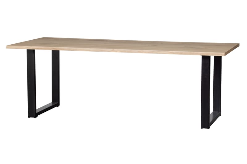 Spisebord Tuor U-Formet Ben 199 cm - Eik / Svart - Spisebord & kjøkkenbord