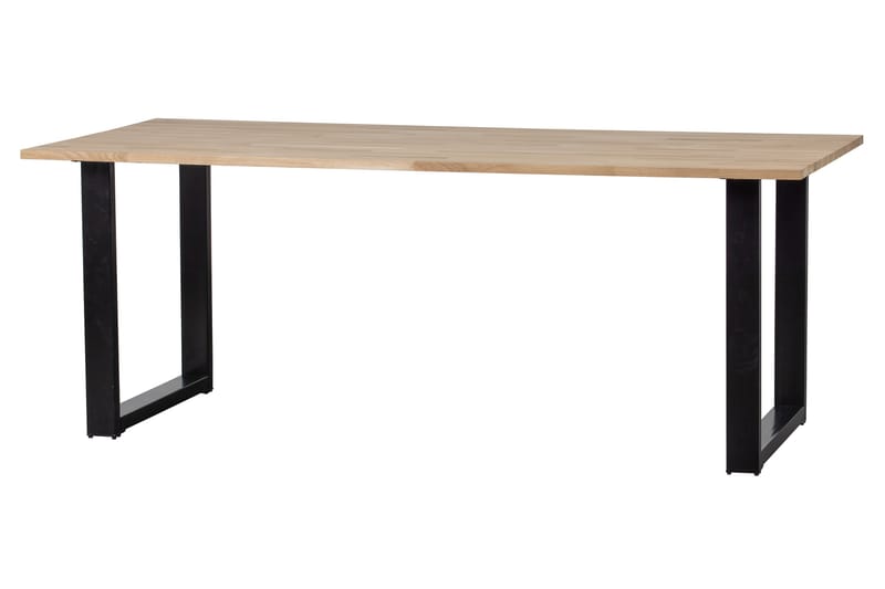 Spisebord Tuor U-Formet Ben 200 cm - Eik / Svart - Spisebord & kjøkkenbord