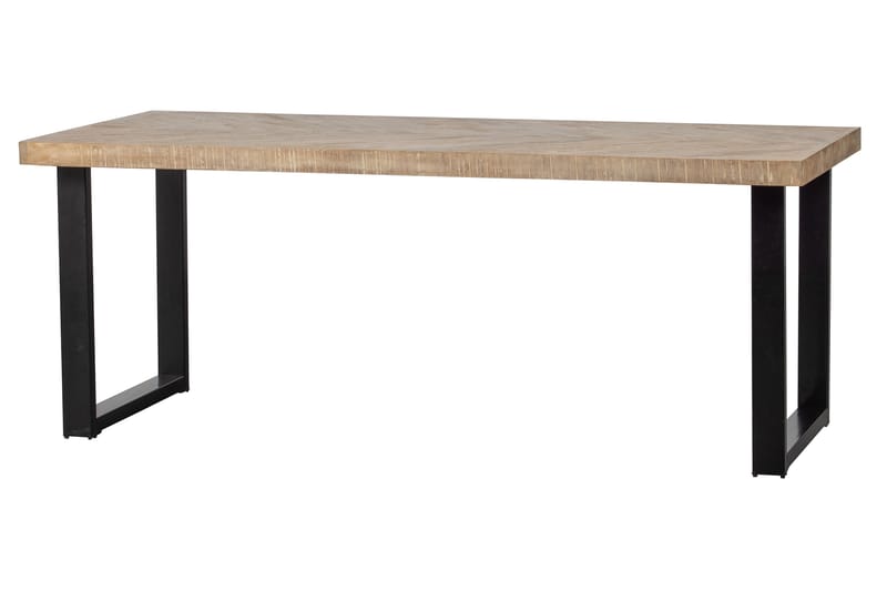 Spisebord Tuor U-Formet Ben 200 cm - Spetskypert/Natur/Svart - Spisebord & kjøkkenbord