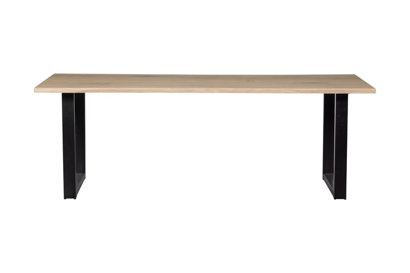 Spisebord Tuor U-Formet Ben 220 cm - Eik / Svart - Spisebord & kjøkkenbord
