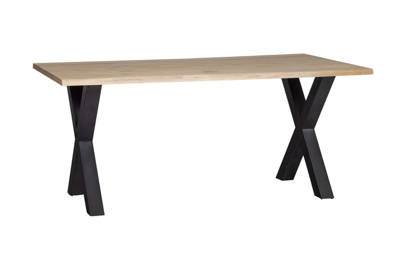 Spisebord Tuor X-Formet Ben 180 cm - Eik / Svart - Spisebord & kjøkkenbord