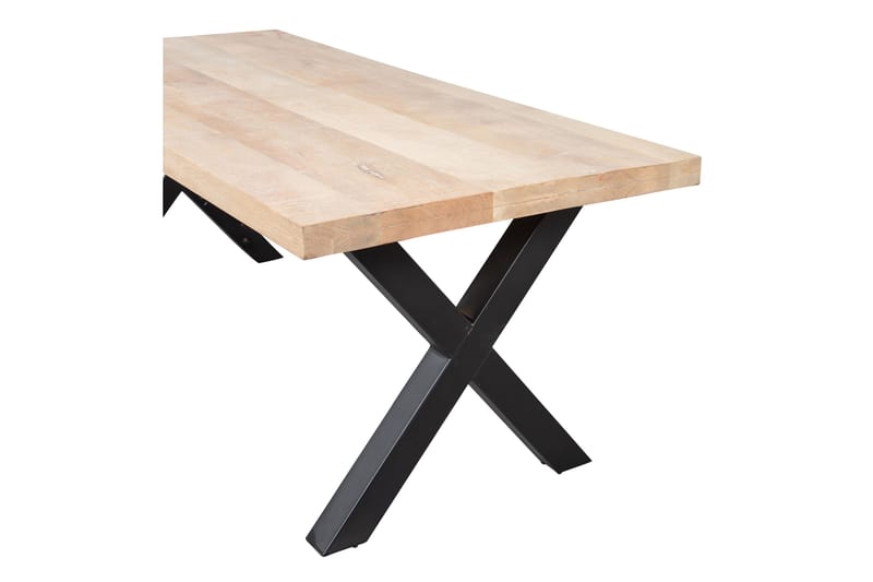 Spisebord Tuor X-Formet Ben 180 cm - Natur / Svart - Spisebord & kjøkkenbord