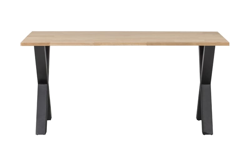 Spisebord Tuor X-Formet Ben 180 cm Ubehandlet - Eik / Svart - Spisebord & kjøkkenbord