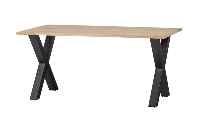 Spisebord Tuor X-Formet Ben 180 cm Ubehandlet - Eik / Svart - Spisebord & kjøkkenbord