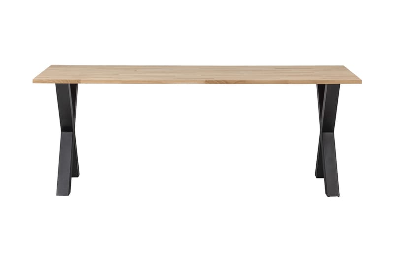 Spisebord Tuor X-Formet Ben 200 cm - Eik / Svart - Spisebord & kjøkkenbord