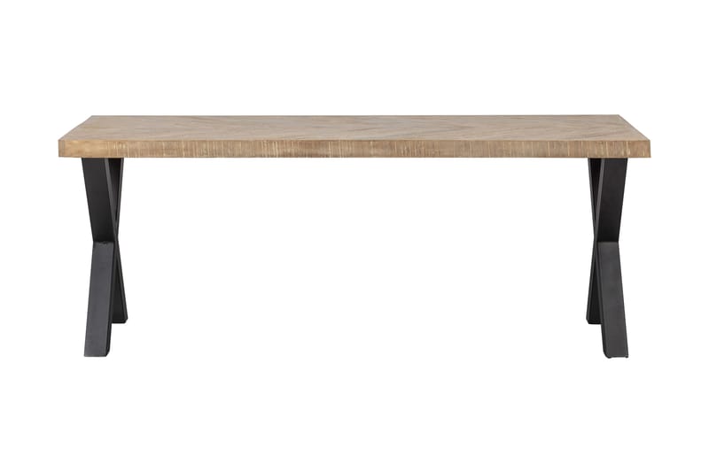 Spisebord Tuor X-Formet Ben 200 cm - Spetskypert/Natur/Svart - Spisebord & kjøkkenbord
