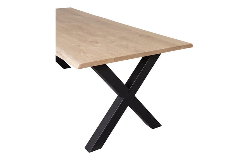 Spisebord Tuor X-Formet Ben 220 cm - Eik / Svart - Møbler - Bord - Spisebord & kjøkkenbord