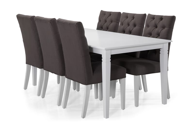 Spisebord Twain 180 cm - Hvit|Grå - Spisebord & kjøkkenbord