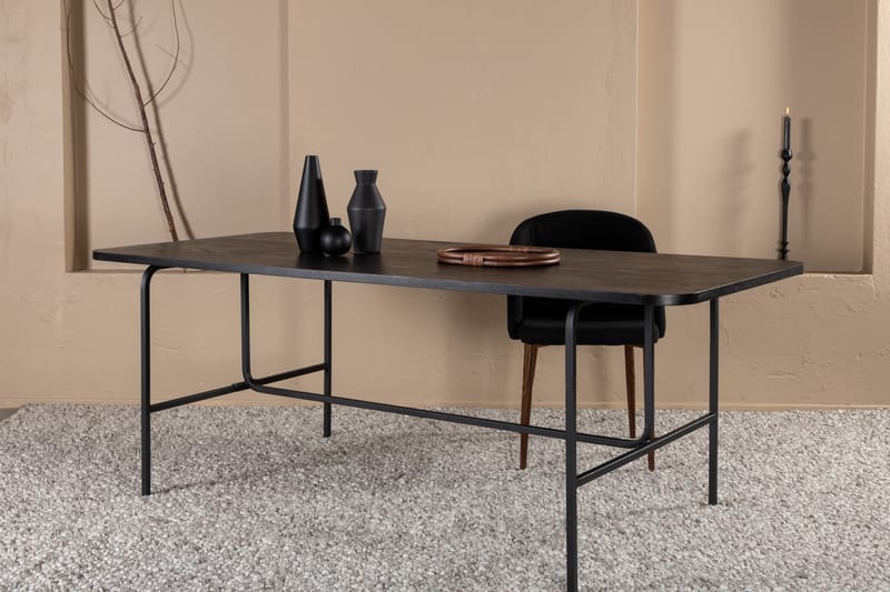 Spisebord Unnao 200 cm - Svart - Spisebord & kjøkkenbord