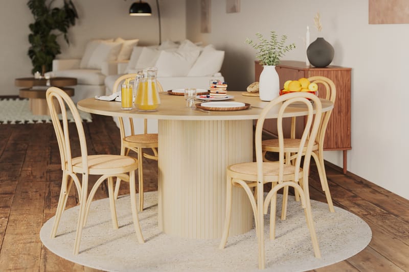 Spisebord Uppveda 150 cm - Lyst hvitlasert eik - Spisebord & kjøkkenbord
