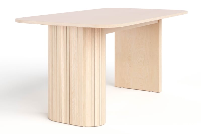 Spisebord Uppveda 160 cm - Lyst hvitlasert eik - Spisebord & kjøkkenbord