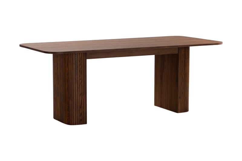 Spisebord Uppveda 200 cm - Mørkebrunt valnøtttre - Spisebord & kj�økkenbord