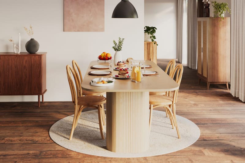 Spisebord Uppveda 240 cm - Lyst hvitlasert eik - Spisebord & kjøkkenbord