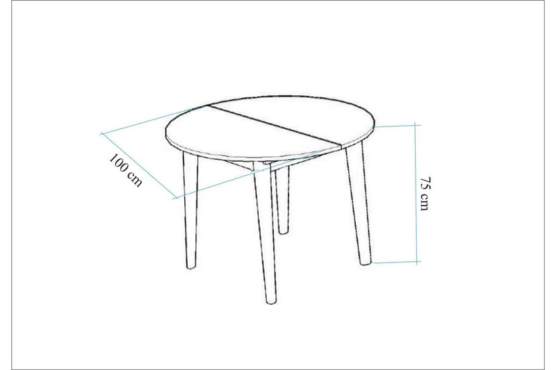 Spisebord Vinadi 100 cm - Brun - Spisebord & kjøkkenbord