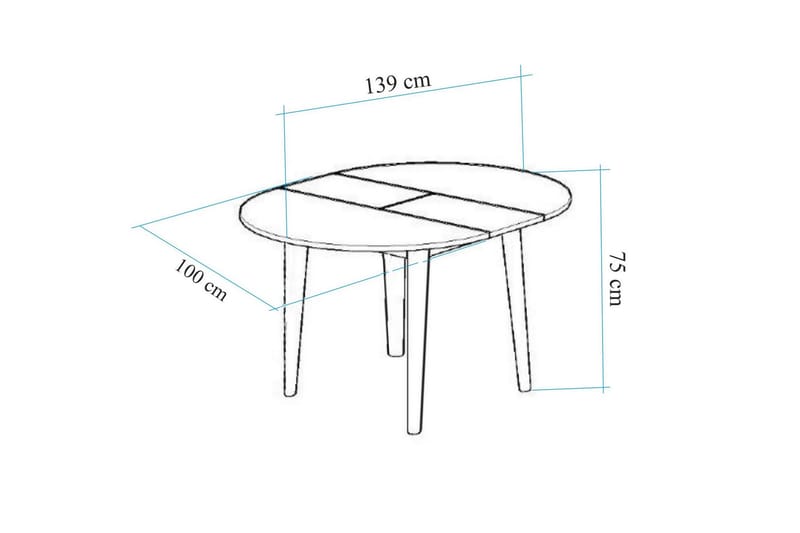 Spisebord Vinadi 100 cm - Brun - Spisebord & kjøkkenbord