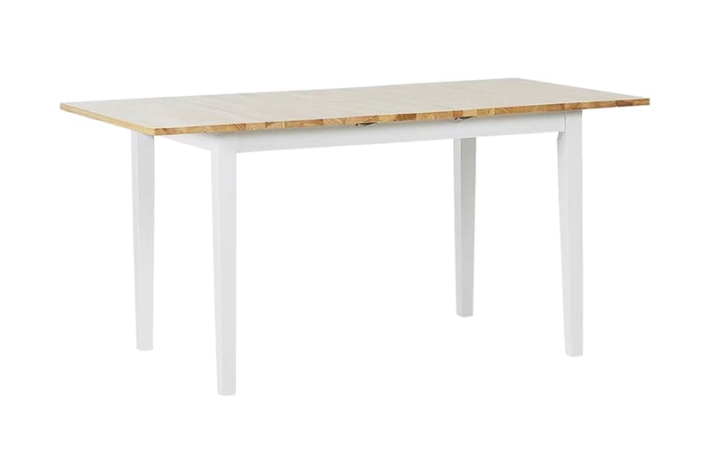 Spisebord Wasola 150 cm Sammenleggbart - Hvit/Lysebrun - Sammenleggbart bord - Spisebord & kjøkkenbord