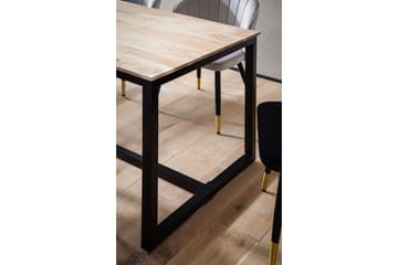 Spisebord Wohnling massivt tre industriell loft stil metall rammebein 160x80 cm - 160x80 cm - Møbler - Bord - Spisebord & kjøkkenbord